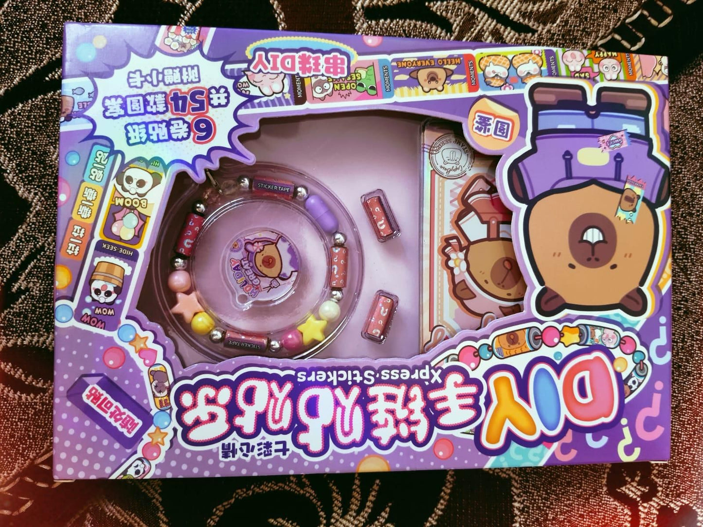 Capybara Sticker Roll and Bracelet Kit